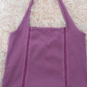 American Eagle Outfitters Lavender Ribbed Top